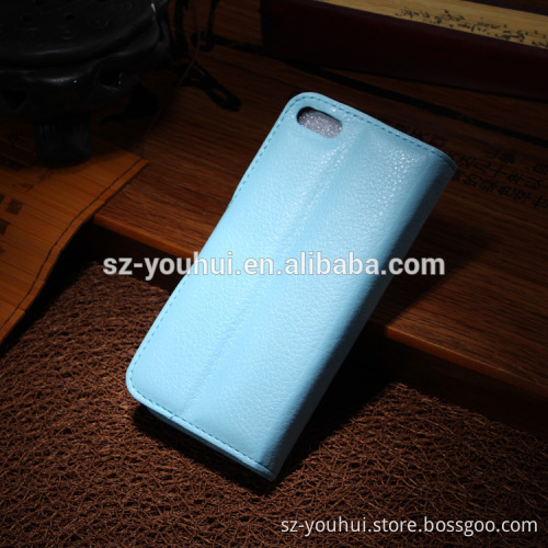 Hot Selling Ultra Thin PU Leather Case Wallet Flip Cover for iPhone 5 5s